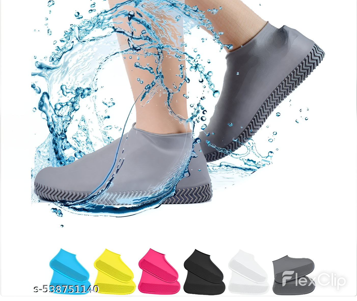 Reusable Waterproof Silicone Shoe Covers – Anti-Slip, Foldable